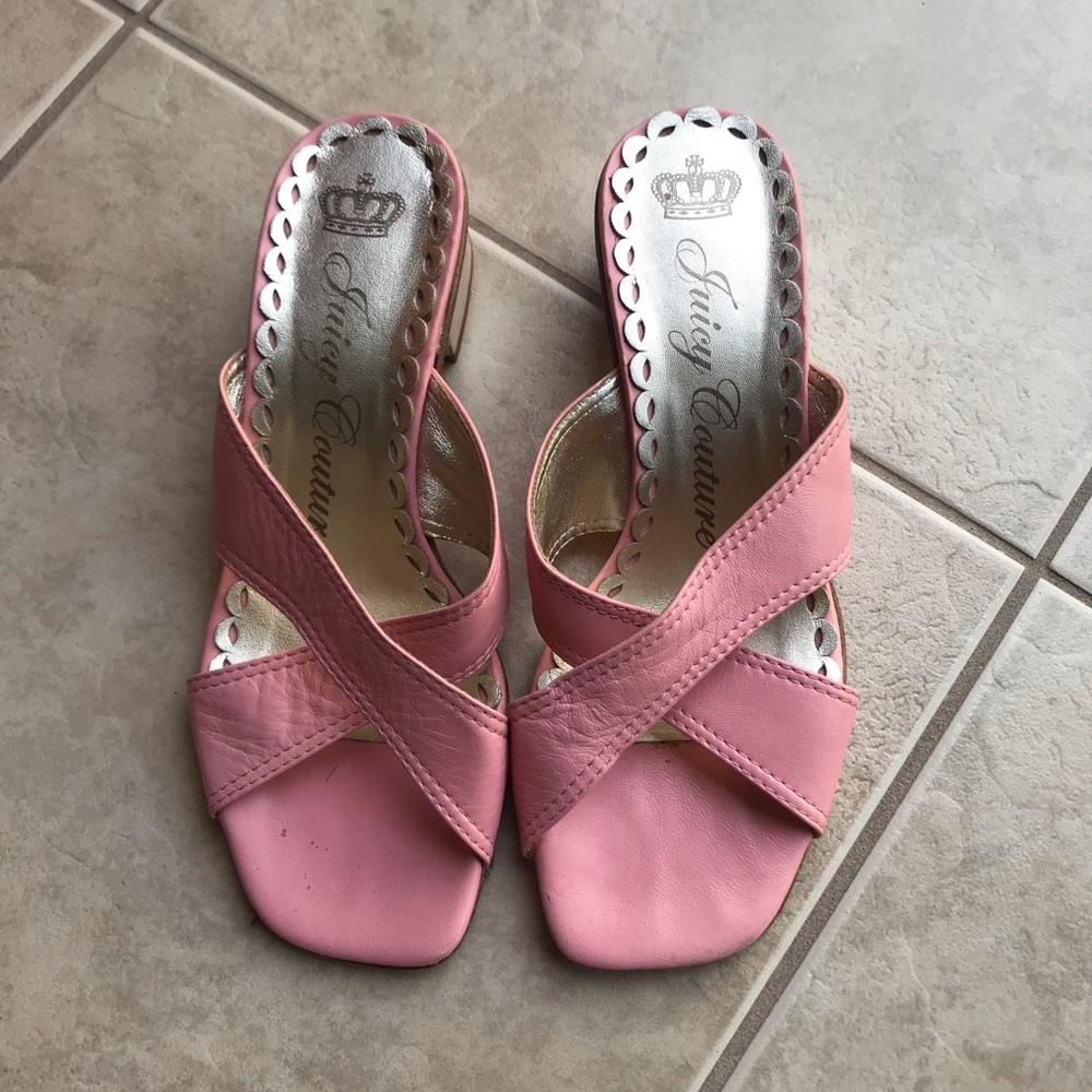 Juicy Couture slip-ons, 1 inch heels, size 6 US
